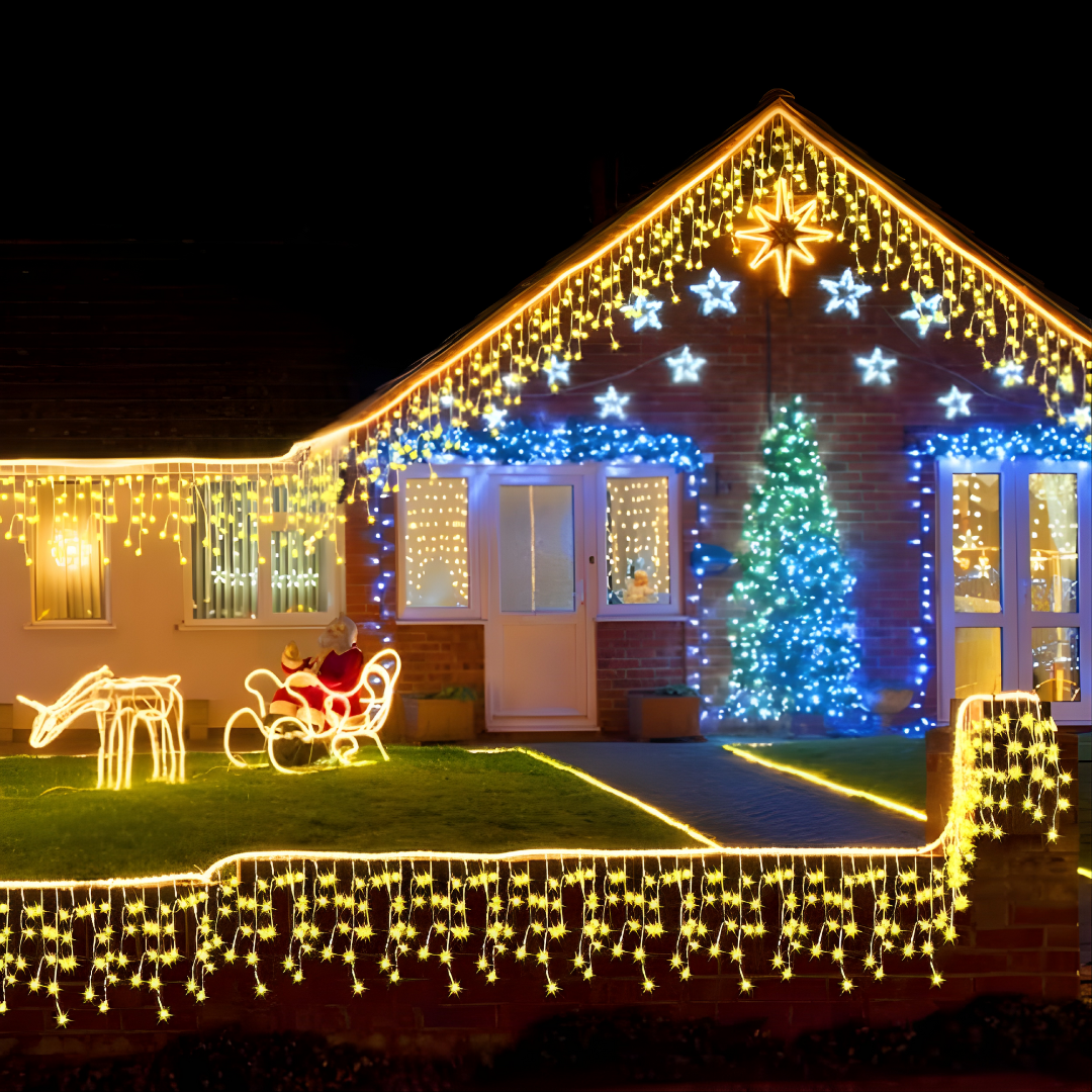 FrostGlow Solar Cascade™ – La magia de la Navidad, sin cables