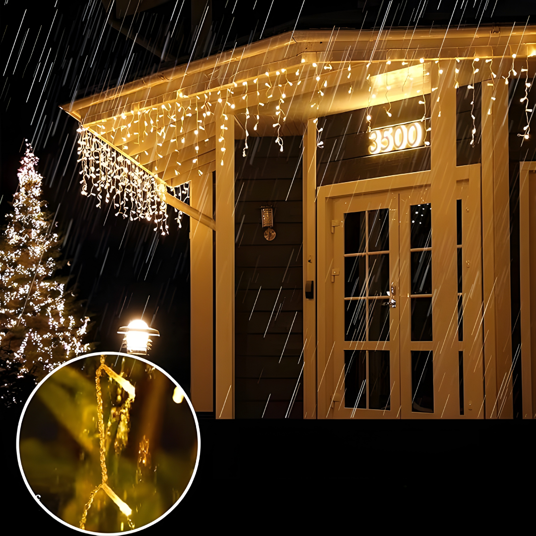 FrostGlow Solar Cascade™ – La magia de la Navidad, sin cables